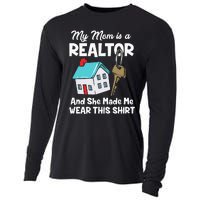 My Mom Is A Realtor Real Estate Agent Cooling Performance Long Sleeve Crew