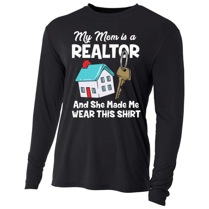 My Mom Is A Realtor Real Estate Agent Cooling Performance Long Sleeve Crew