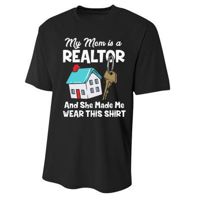 My Mom Is A Realtor Real Estate Agent Performance Sprint T-Shirt