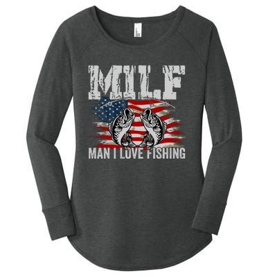 MILF Man I Love Fishing Women's Perfect Tri Tunic Long Sleeve Shirt