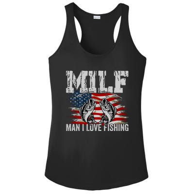 MILF Man I Love Fishing Ladies PosiCharge Competitor Racerback Tank