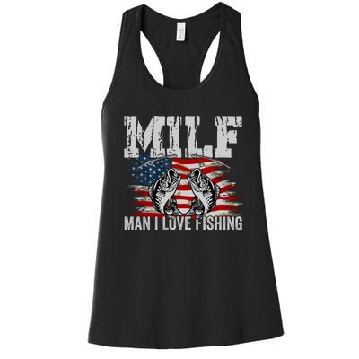 MILF Man I Love Fishing Women's Racerback Tank