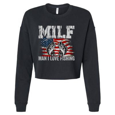 MILF Man I Love Fishing Cropped Pullover Crew