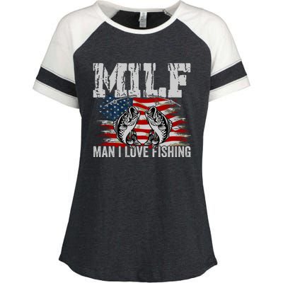 MILF Man I Love Fishing Enza Ladies Jersey Colorblock Tee