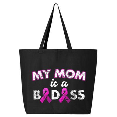 My Mom Is a Badass Breast Cancer Awareness Shirt 25L Jumbo Tote