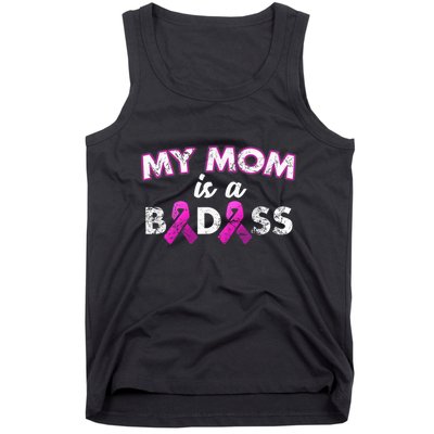 My Mom Is a Badass Breast Cancer Awareness Shirt Tank Top