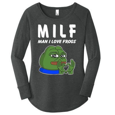 MILF Man I Love Frogs Women's Perfect Tri Tunic Long Sleeve Shirt