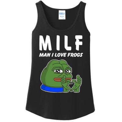 MILF Man I Love Frogs Ladies Essential Tank