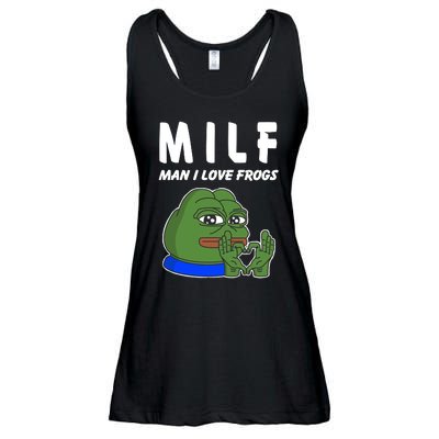 MILF Man I Love Frogs Ladies Essential Flowy Tank