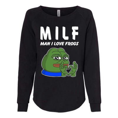 MILF Man I Love Frogs Womens California Wash Sweatshirt