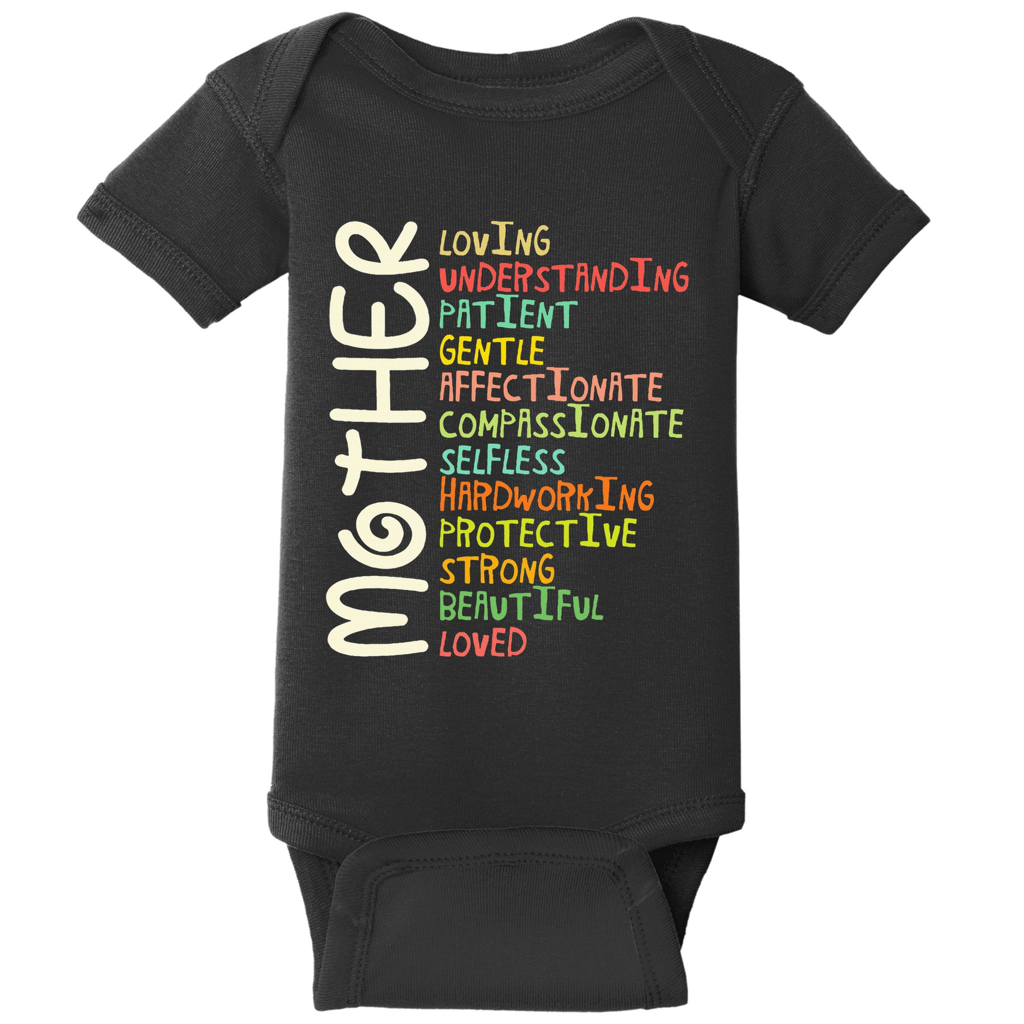 Mother Meaning I Love Mom Baby Bodysuit