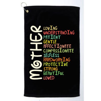 Mother Meaning I Love Mom Golf Towel