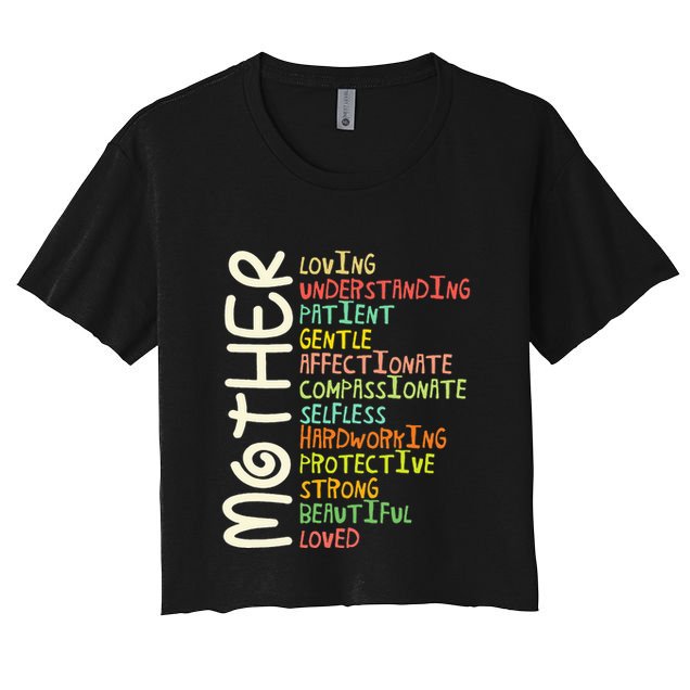Mother Meaning I Love Mom Crop Top