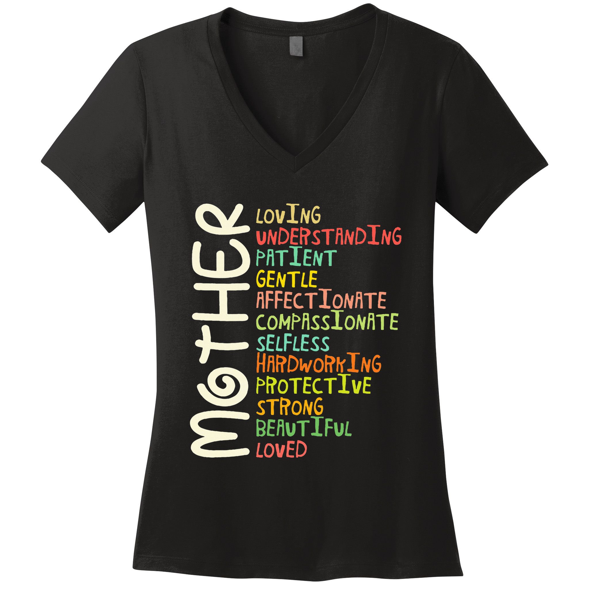 Mother Meaning I Love Mom Women's V-Neck T-Shirt