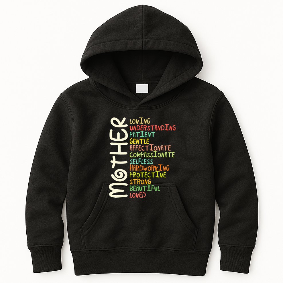 Mother Meaning I Love Mom Kids Hoodie