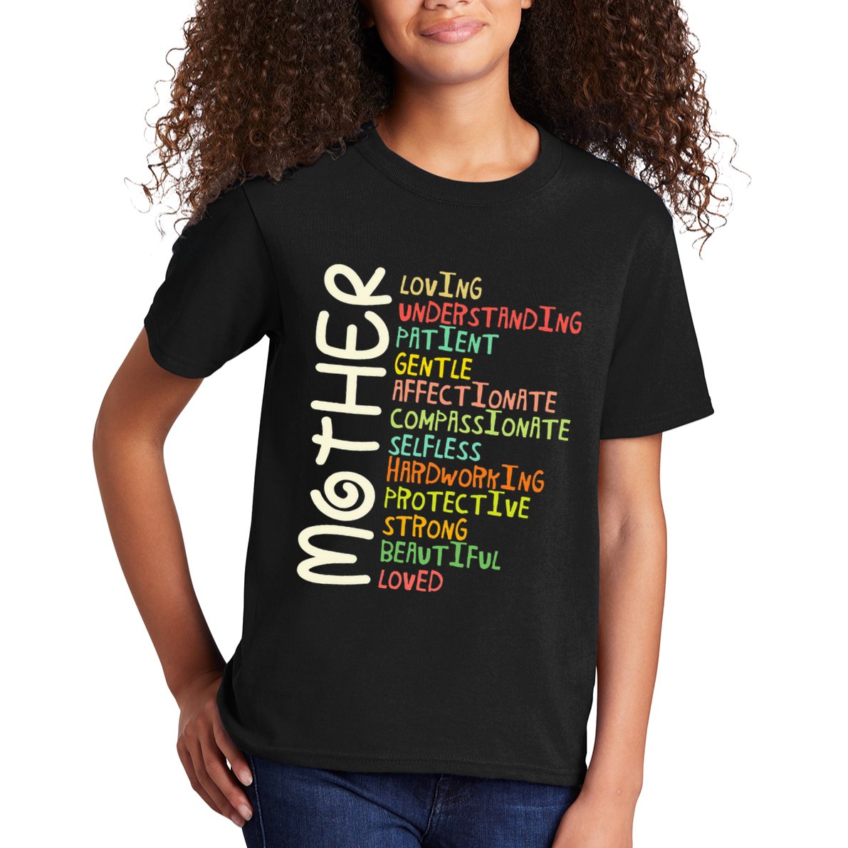 Mother Meaning I Love Mom Kids T-Shirt