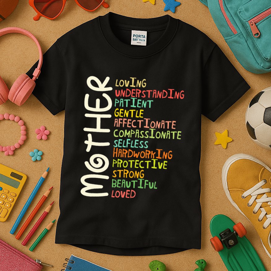 Mother Meaning I Love Mom Kids T-Shirt