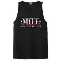 MILF Man I Love Freedom Funny Patriotic 4th Of July Funny PosiCharge Competitor Tank