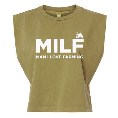 MILF Man I Love Farming Purple Garment-Dyed Women's Muscle Tee