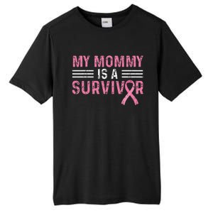 My Mommy Is A Survivor Pink Ribbon Breast Cancer Awareness Tall Fusion ChromaSoft Performance T-Shirt