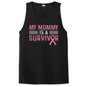 My Mommy Is A Survivor Pink Ribbon Breast Cancer Awareness PosiCharge Competitor Tank