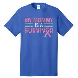 My Mommy Is A Survivor Pink Ribbon Breast Cancer Awareness Tall T-Shirt