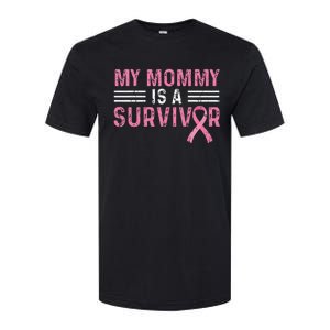 My Mommy Is A Survivor Pink Ribbon Breast Cancer Awareness Softstyle CVC T-Shirt