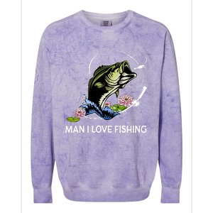 MILF Man I Love Fishing Funny Fishing Design Colorblast Crewneck Sweatshirt