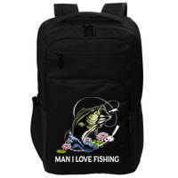 MILF Man I Love Fishing Funny Fishing Design Impact Tech Backpack