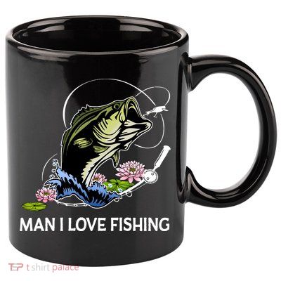 MILF Man I Love Fishing Funny Fishing Design 11oz C Handle Ceramic Mug