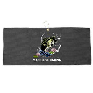 MILF Man I Love Fishing Funny Fishing Design Large Microfiber Waffle Golf Towel