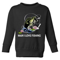 MILF Man I Love Fishing Funny Fishing Design Toddler Sweatshirt