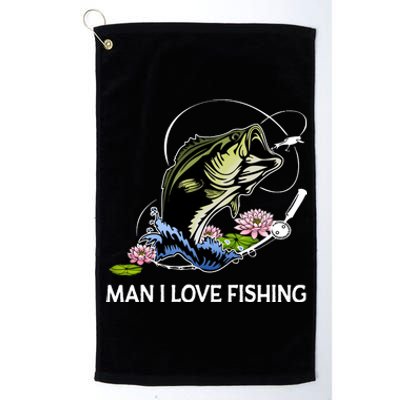 MILF Man I Love Fishing Funny Fishing Design Platinum Collection Golf Towel