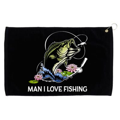 MILF Man I Love Fishing Funny Fishing Design Grommeted Golf Towel