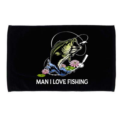 MILF Man I Love Fishing Funny Fishing Design Microfiber Hand Towel