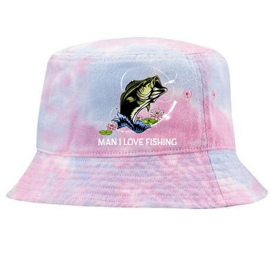 MILF Man I Love Fishing Funny Fishing Design Tie-Dyed Bucket Hat