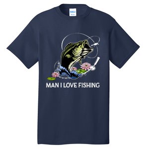 MILF Man I Love Fishing Funny Fishing Design Tall T-Shirt