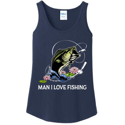 MILF Man I Love Fishing Funny Fishing Design Ladies Essential Tank