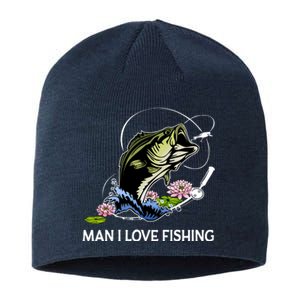 MILF Man I Love Fishing Funny Fishing Design Sustainable Beanie