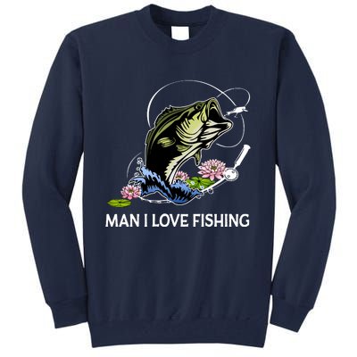 MILF Man I Love Fishing Funny Fishing Design Tall Sweatshirt