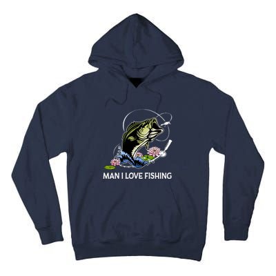 MILF Man I Love Fishing Funny Fishing Design Tall Hoodie