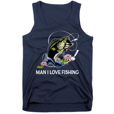 MILF Man I Love Fishing Funny Fishing Design Tank Top