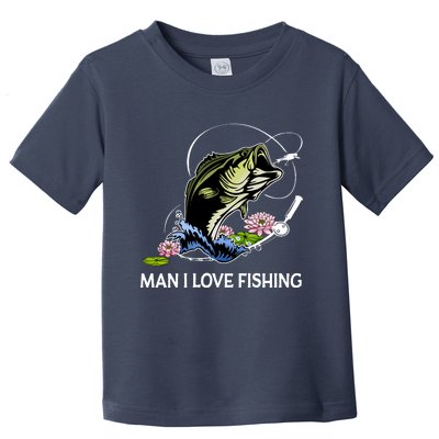 MILF Man I Love Fishing Funny Fishing Design Toddler T-Shirt