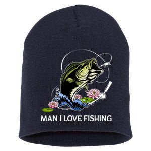 MILF Man I Love Fishing Funny Fishing Design Short Acrylic Beanie