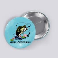 MILF Man I Love Fishing Funny Fishing Design Button