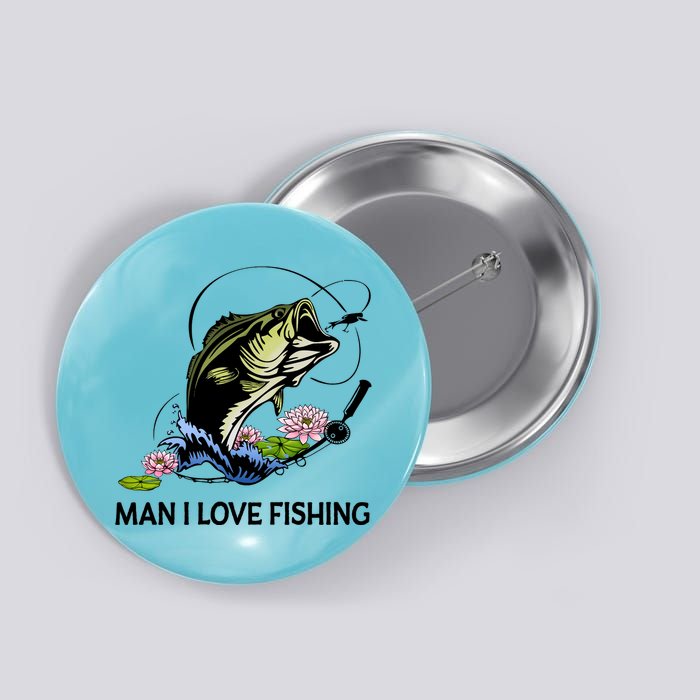 MILF Man I Love Fishing Funny Fishing Design Button