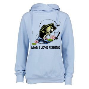 MILF Man I Love Fishing Funny Fishing Design Womens Funnel Neck Pullover Hood