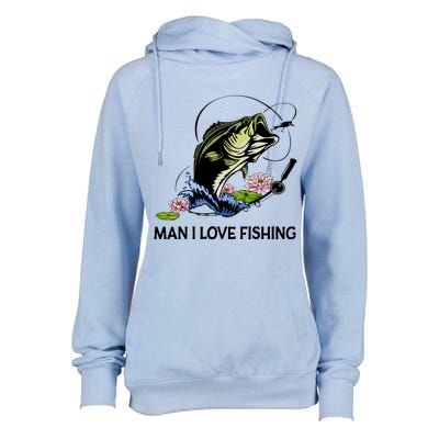 MILF Man I Love Fishing Funny Fishing Design Womens Funnel Neck Pullover Hood