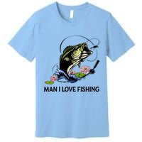 MILF Man I Love Fishing Funny Fishing Design Premium T-Shirt