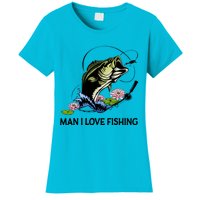 MILF Man I Love Fishing Funny Fishing Design Women's T-Shirt